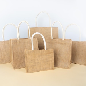 Personalized Burlap Bags, Custom Design Cotton Bags For Gifts, Rustic Bridesmaid Bags, Beach Tote Bags, Reuseable Gift Bags, Tote Jute Bags