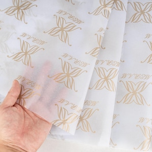 Custom Tissue Paper, Custom Logo Wrapping Paper, Personalized Tissue Paper for Gift Wrapping, Printed Tissue Paper, Small Business Packing