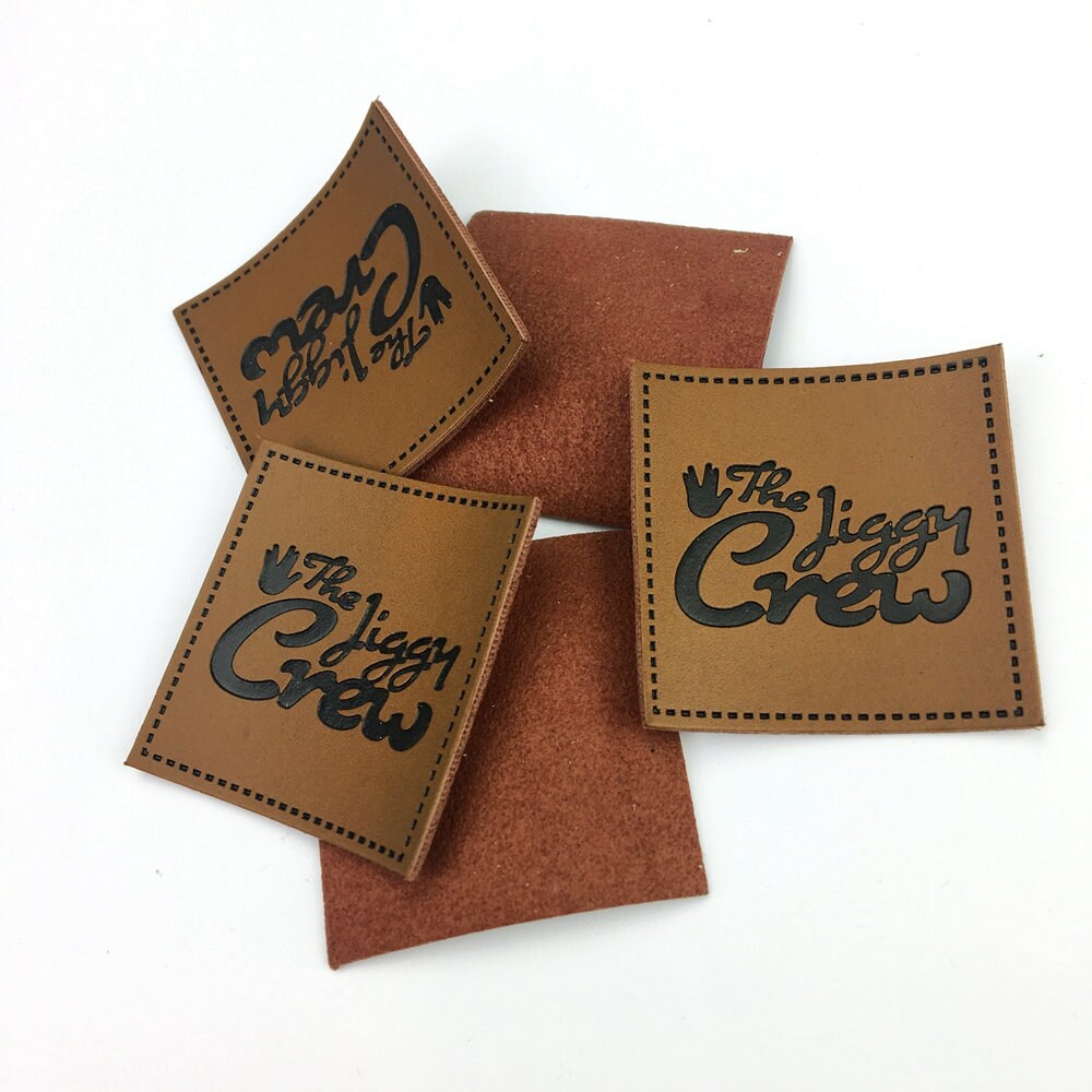 Pu Leather Label Jeans Patch Jeans Label Patch Leather Etsy