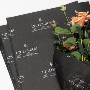1000pcs Flower Bouquet Packaging, Custom Tissue Paper with  Logo, Recycled Wrapping, Full Color Printed Tissue Paper, Tissue Paper for Gifts