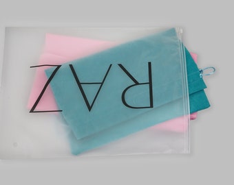 100pcs custom frosted zipper bags, clear zip lock bag, high quality clothes plastic bag, custom zip lock bag