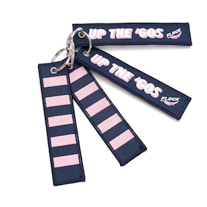 Custom Embroidered Keychain, Airplane Keychain, Personalized Keychains, Luggage Tag, Sports Team Keychain, Custom Flight Tag Keychain