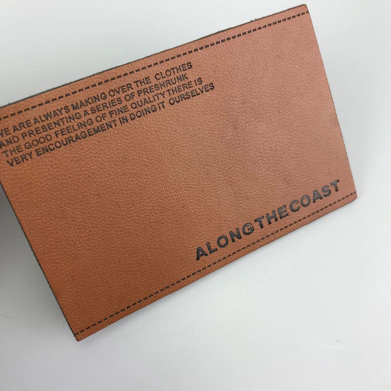 leather embossing patch pu labels making custom leather patches 50pcs pu patch embossed leather label blank leather patches