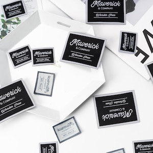 Custom  Iron-on Woven Labels, High Quality Custom Label, T-shirt, Jacket, Hat, Clothes, Sewing Label, Clothing Label, Name Label