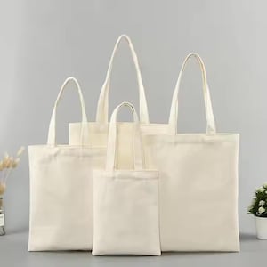 Bulk Cotton Canvas Tote Bags Premium Natural Cotton Tote Shopping Bags – Eco-Friendly