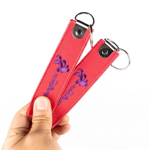 100pcs Custom embroidered keychain, flight keychain, Custom Key Tag, Custom Embroidered Bag Tags, Personalized Key, Loop Car Keychain.