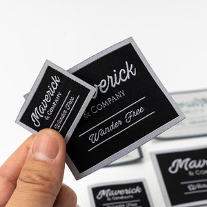 Custom woven labels, hd quality, custom label, t-shirt, jacket, hat, pant, clothes, clothing label, Sewing Label, Clothing Label, name label