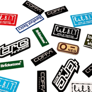 50 Cyberpunk PVC Rubber Patch, Custom PVC Badges, Private Logo Sew on Garment Label, Clothing Patch, Pathes Rubber Stamp, PVC Label Stickers