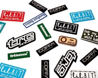 50 Cyberpunk PVC Rubber Patch, Custom PVC Badges, Private Logo Sew on Garment Label, Clothing Patch, Pathes Rubber Stamp, PVC Label Stickers