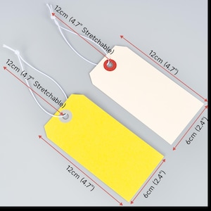 500 Stück individuelles Hang-Tags, benutzerdefiniertes Hang-Tags mit String, rechteckiges Hang-Tags, Produkt-Hang-Tags, Kleidungs-Tags, personalisierte Tags