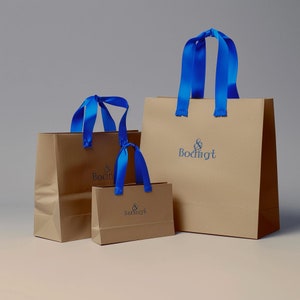 100pcs Custom paper bags with handle, Boutique Paper Bag, Merchandise Bag, Boutique Retail Bag, Party Gift Bag, Wedding Bag, Shopping Bags