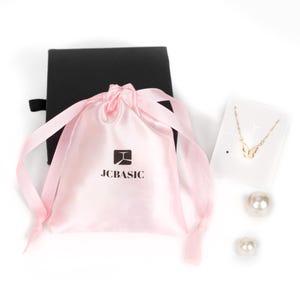 Satin drawstring bags, Black Jewelry pouches, Silky storage bags,  Custom Satin Bag Wedding Favor & Special Gift Packaging