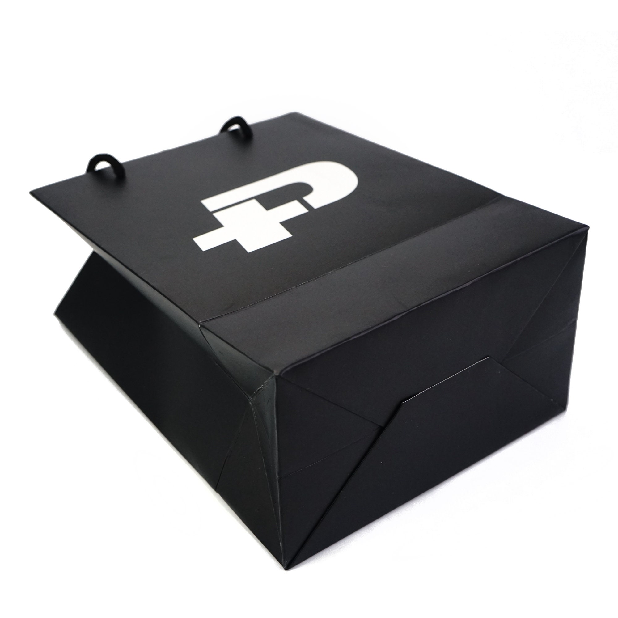 100pcs Custom Paper Bags Logo Print Bags Black Matte Paper Etsy