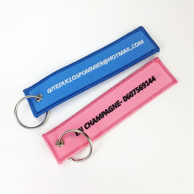 100 Flight Keychains flight tag Embroidered Luggage Tag Etsy