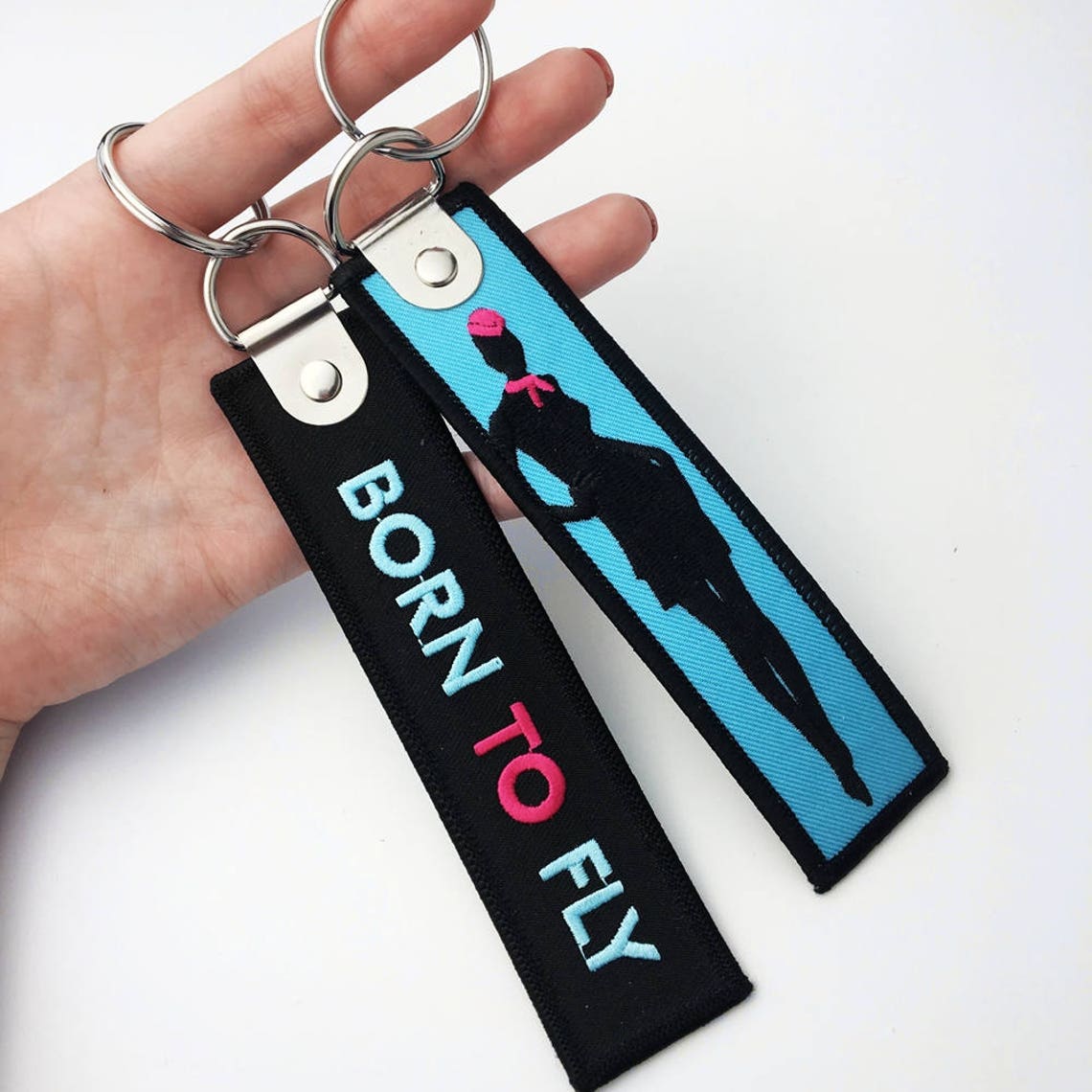 200 Aviation Keychains Custom Fabric Keychain Motorcycle Etsy