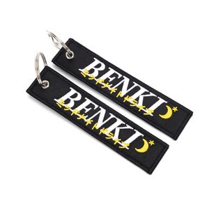 50pcs Custom Embroidery Keychain, Personalized Key Ring, Flight Keytag, Name Key Ring, Flight Hanging Tag, Sports Team Keycahin, Luggage Tag