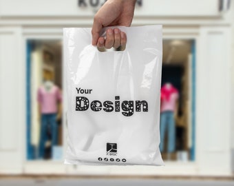 500pcs Custom Shopping Bags With Logo, Plastic Gift Bags 500pcs Custom Shopping Bags With Logo, Plastic Gift Bags