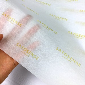 100 Carta velina personalizzata, Carta velina con logo, Carta da regalo, Carta da regalo premium, Carta velina personalizzata con logo