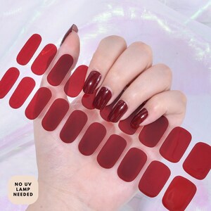 A-list | Deep Red 100% Cured Gel Nail Strips