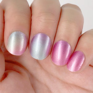Follow Your Bliss | Pink and Blue Multicolour Metallic Nail Wraps