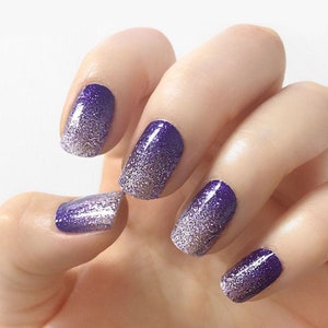 Up All Night Glitter Ombre Blue Nail Wraps - Etsy