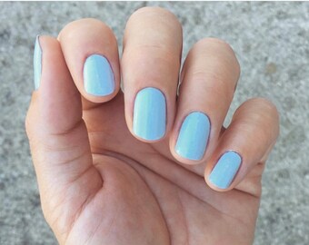 Aqua Blue Nails Etsy