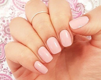 Baby Pink Nails Etsy Baby Pink Nails Etsy