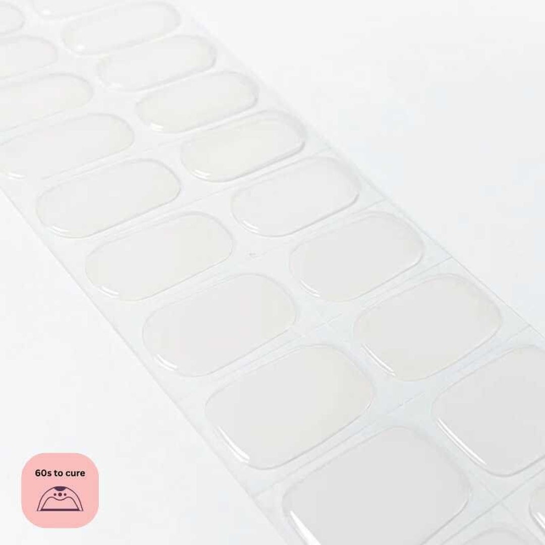 Clear Canvas transparent Semi Cured Gel Nail Strips - Etsy