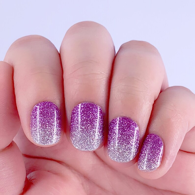 Can T Let Go Glitter Ombre Purple Nail Wraps