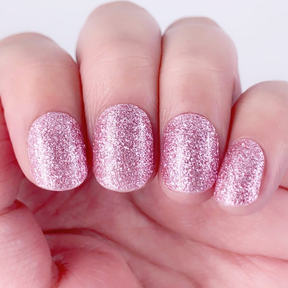 Pom Pom Pink Glitter Pink Nail Wraps Etsy Pom Pom Pink Glitter Pink Nail Wraps Etsy