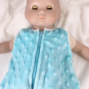 15 inch doll sleeper, sleeveless sleeper sack, pajamas, made to fit like Bitty Baby clothes