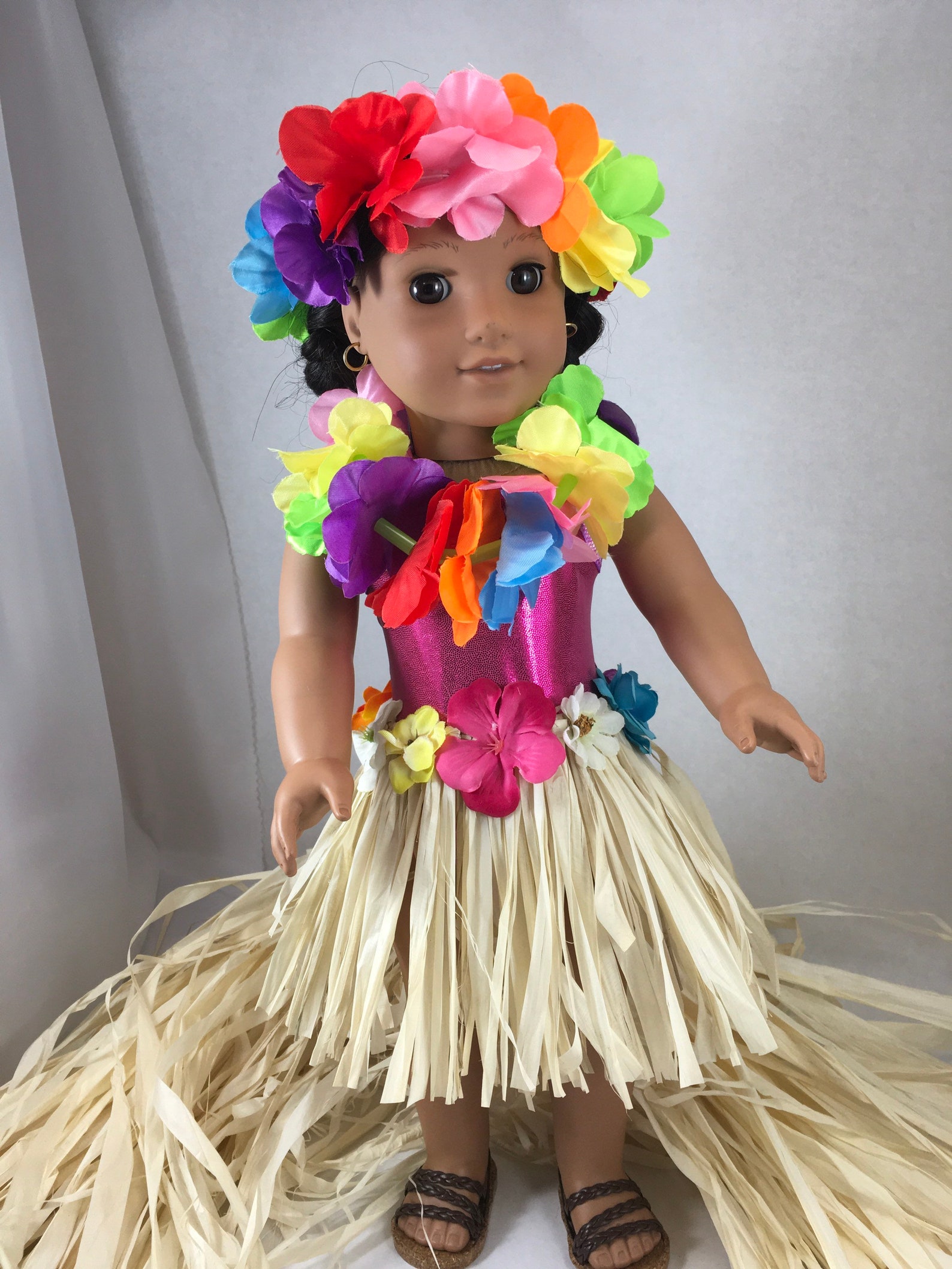 18 inch doll Hawaiian dress hula outfit grass skirt Etsy