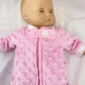 15 inch doll pink sleeper sack, fits Bitty Baby