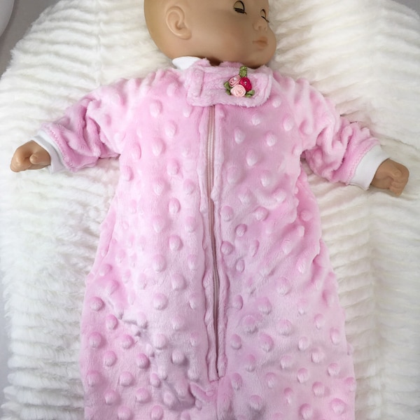 15 inch doll sleeper, baby doll sleeper, sleeper sack, pajamas, made to fit like Bitty Baby clothes