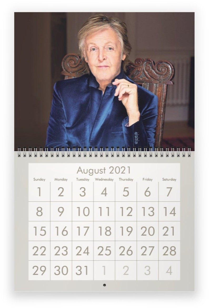 Paul McCartney 2021 Wall Calendar Etsy