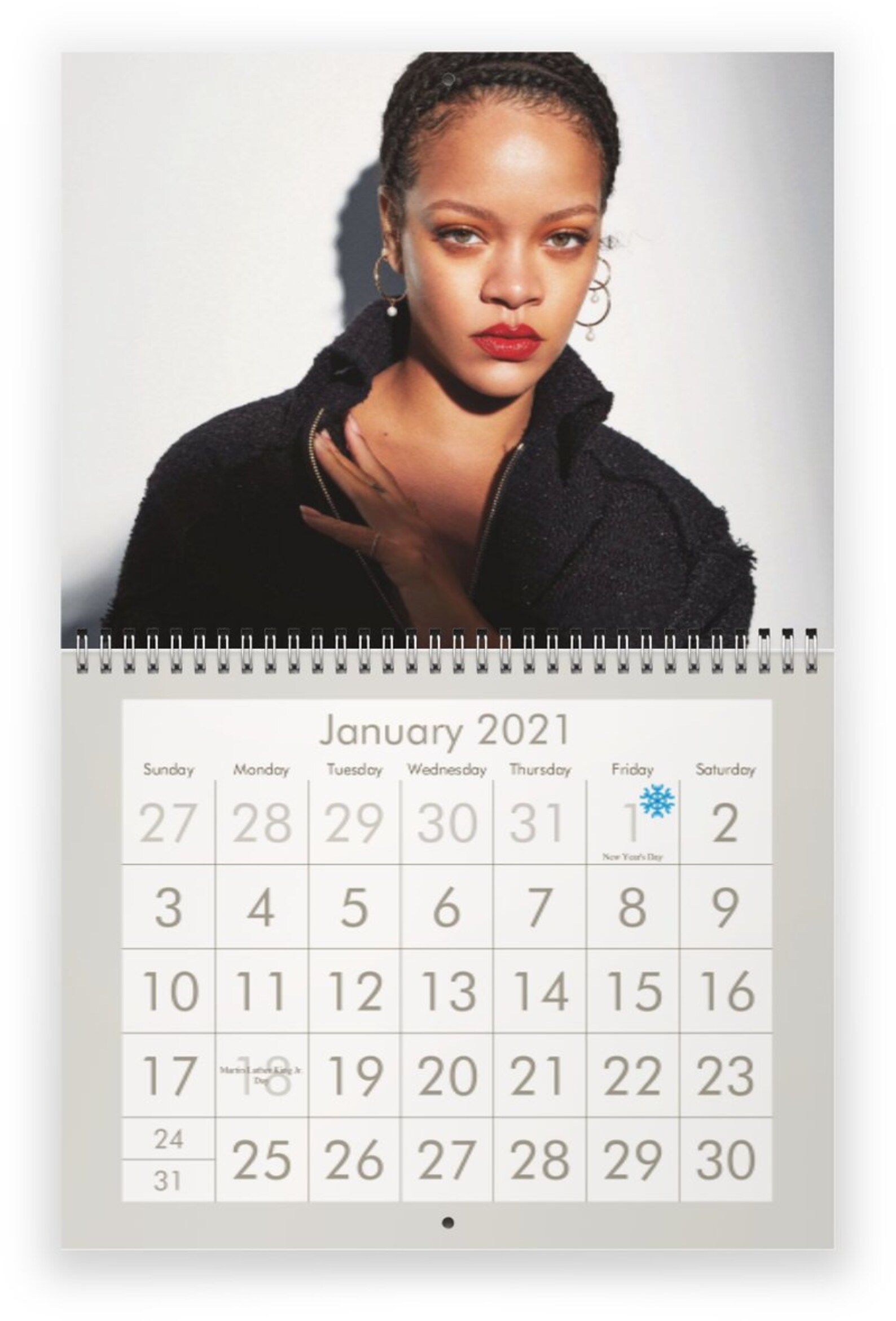 Rihanna 2021 Wall Calendar Etsy