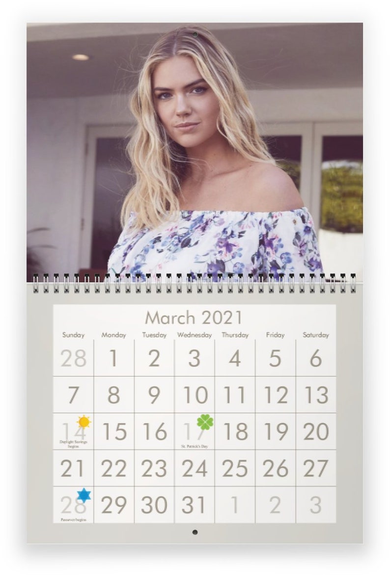 Kate Upton 2021 Wall Calendar Etsy