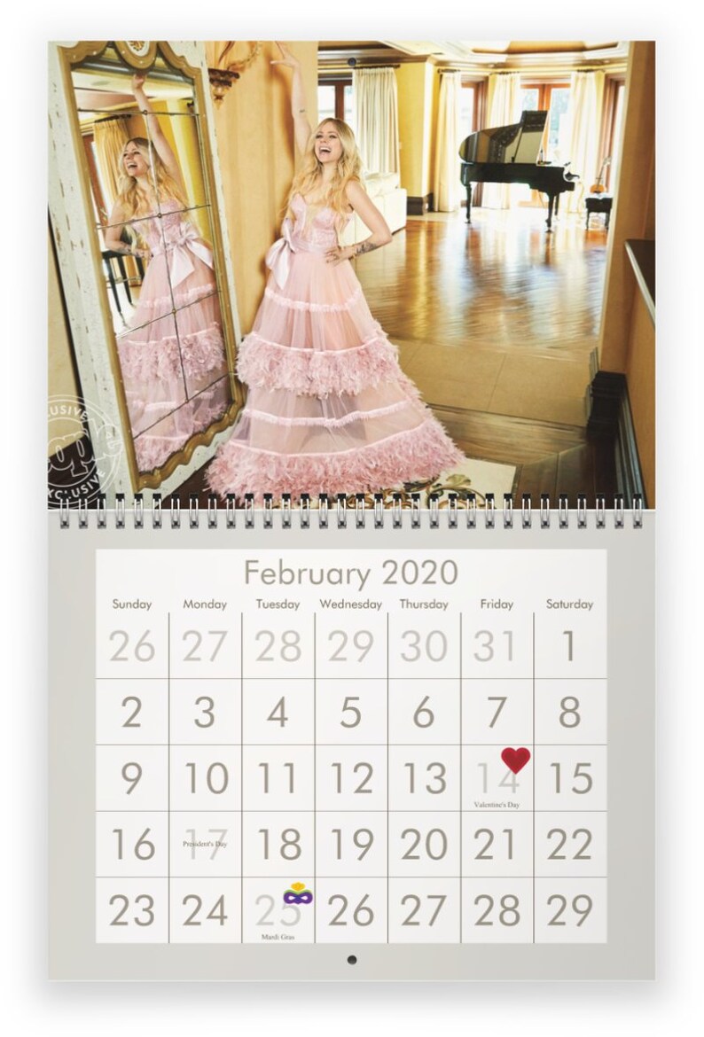 Avril Lavigne 2020 Wall Calendar Etsy