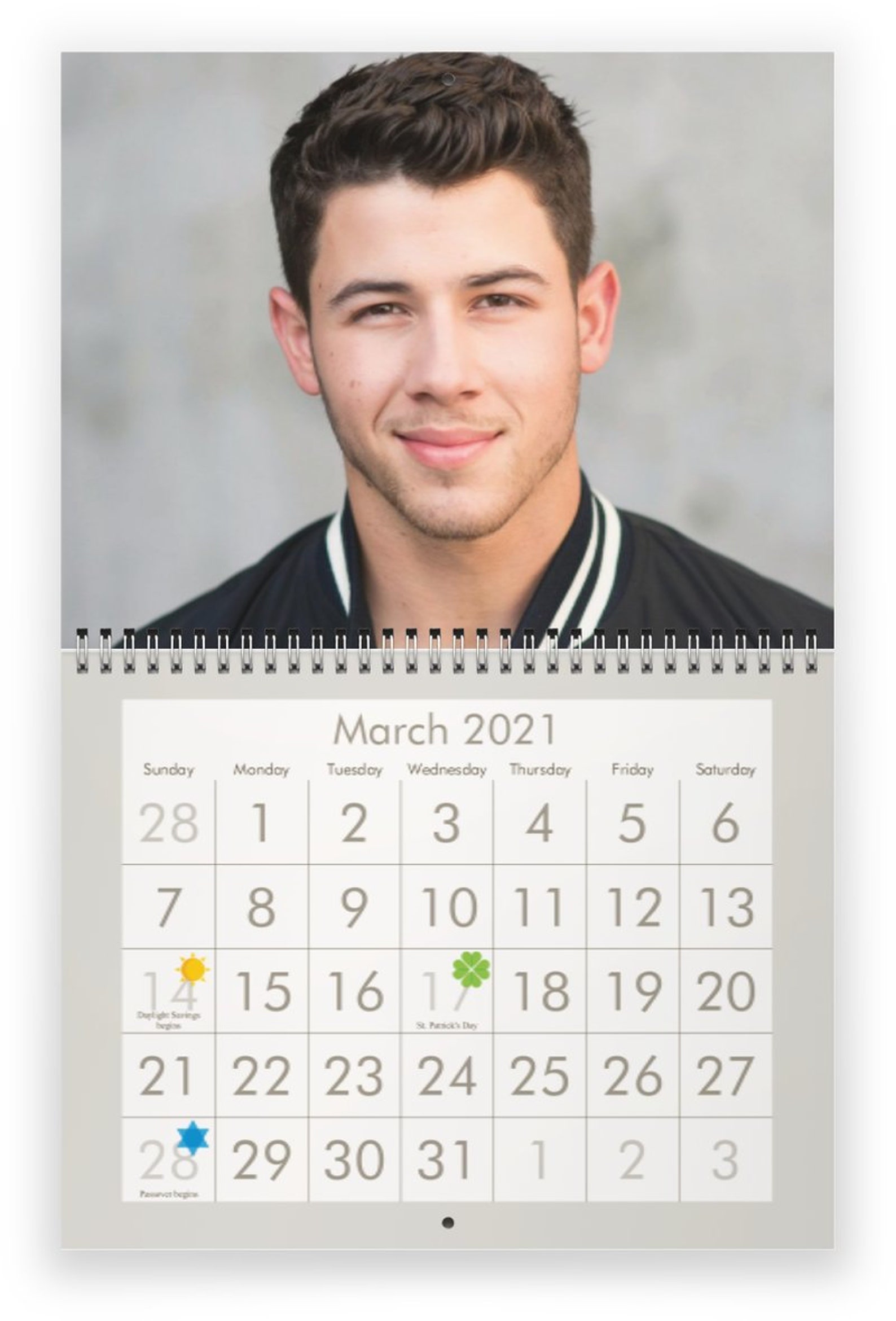 Nick Jonas 2021 Wall Calendar Etsy