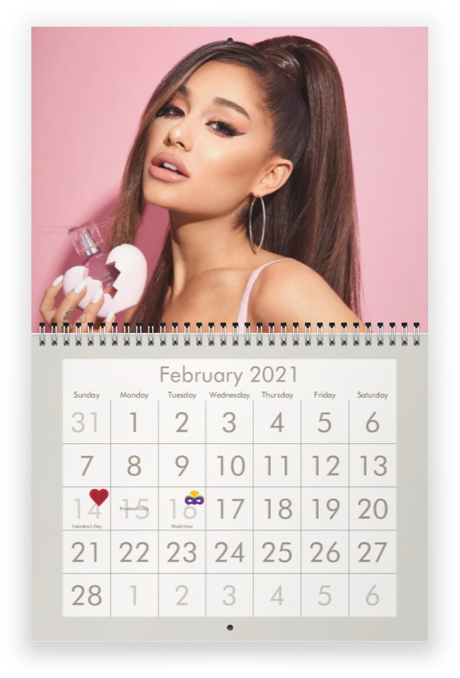 Ariana Grande 2021 Wall Calendar Etsy