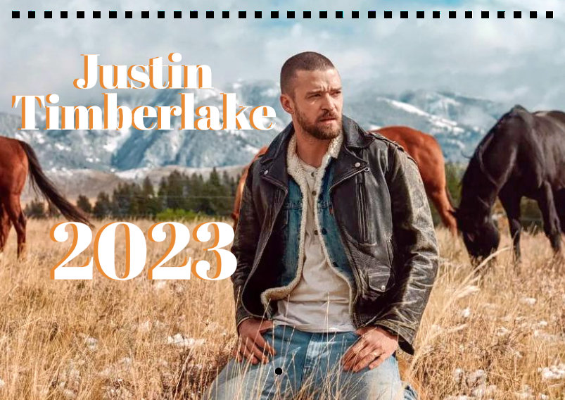 Justin Timberlake 2023 Wall Calendar -  Norway
