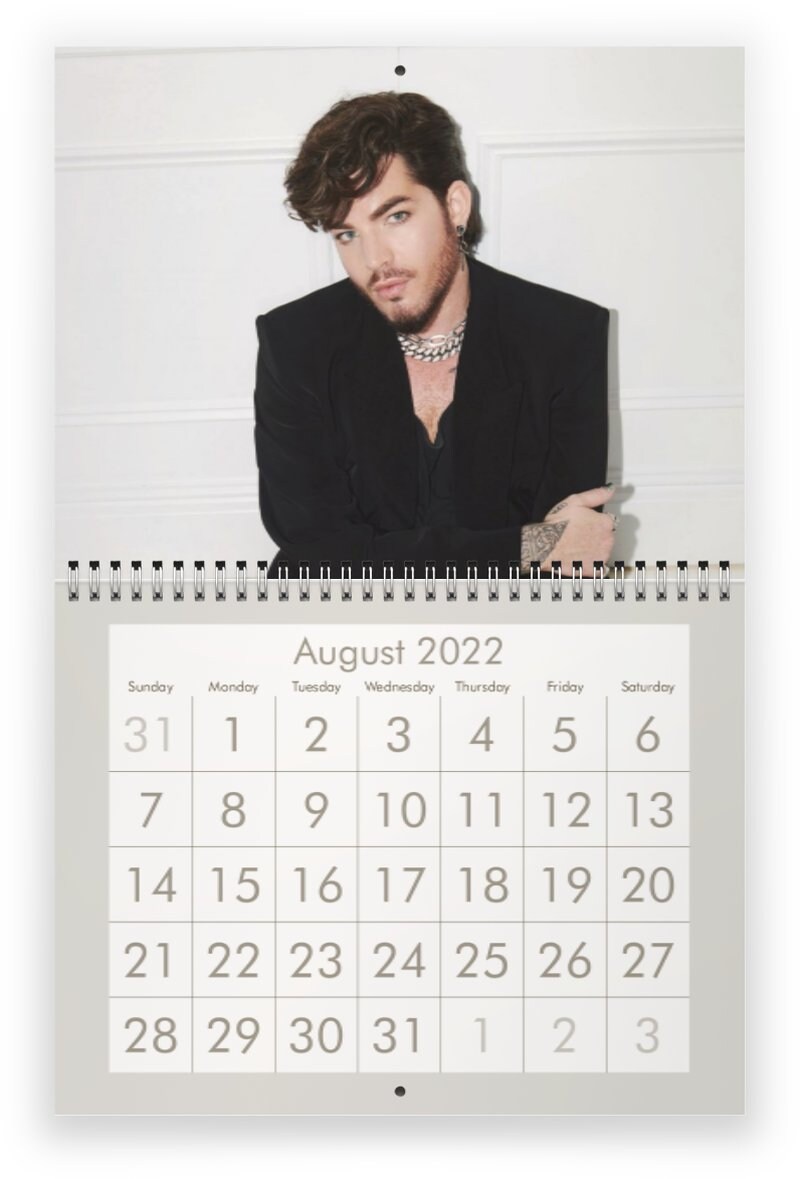 Adam Lambert 2022 Wall Calendar Etsy