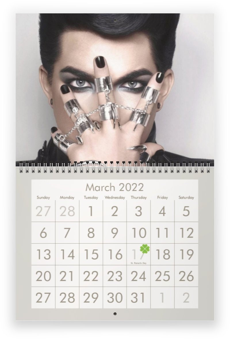 Adam Lambert 2022 Wall Calendar Etsy