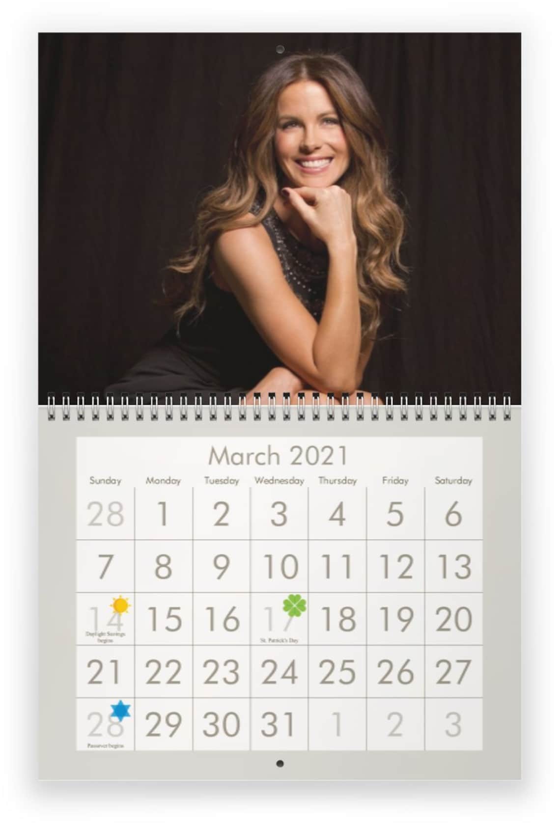 Kate Beckinsale 2021 Wall Calendar Etsy