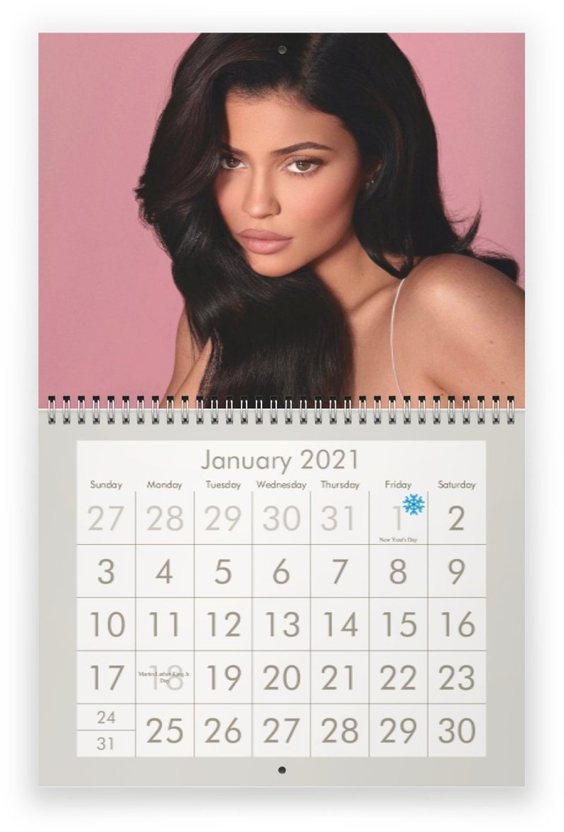 Kylie Jenner 2021 Wall Calendar Etsy