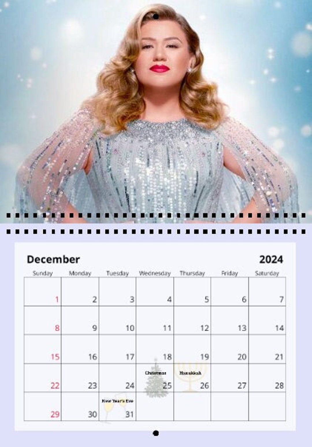Kelly Clarkson 2024 Wall Calendar Etsy