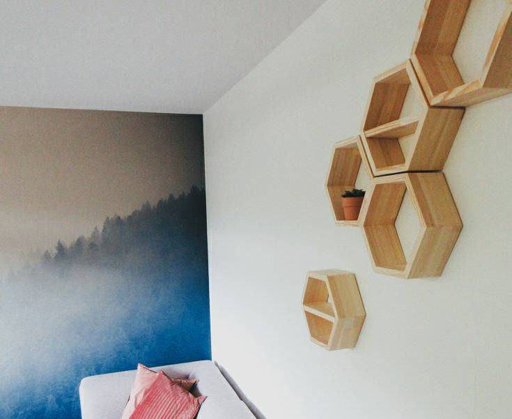 Large Hexagon Shelf/hexagon Shelf/a Unique Etsy Ireland