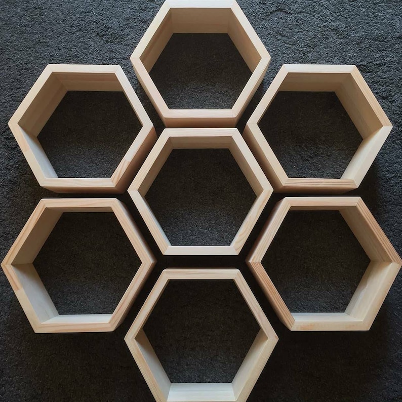 Large Hexagon Shelf/hexagon Shelf/a Unique Etsy Ireland
