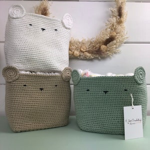 Basket basket diaper storage baby room decoration handmade cotton