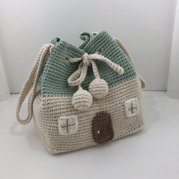 Panière sac enfant crèche décoration chambre bébé fait main crochet coton